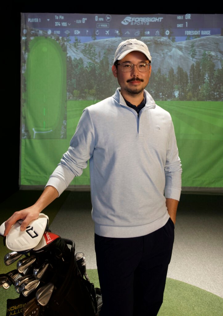 Coach Nondh teaching a private golf lesson in Los Angeles